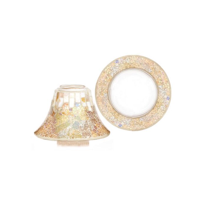 Yankee Candle Gold and Pearl Large Tray & Shade Set-1